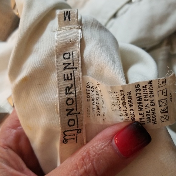 Monoreno Med. White Jeans Studded Vest - Picture 9 of 11